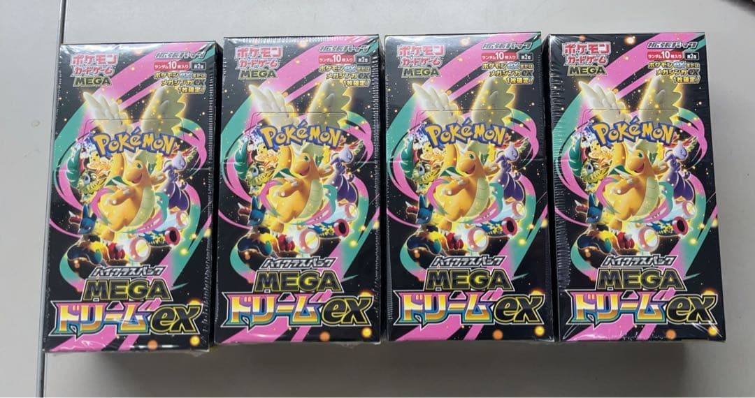 ポケモンカード　MEGAドリームex シュリンクつき　4箱