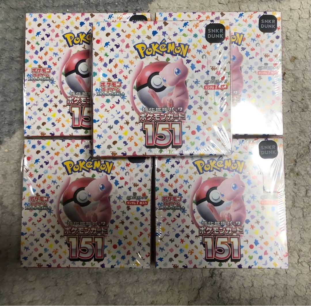 ポケモンカード151 未開封シュリンク付きBOX 　5箱