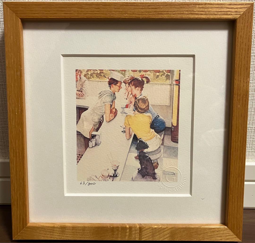 ノーマン・ロックウェル 『ソーダファウンテン』ダイヤモンド・スクリーニング