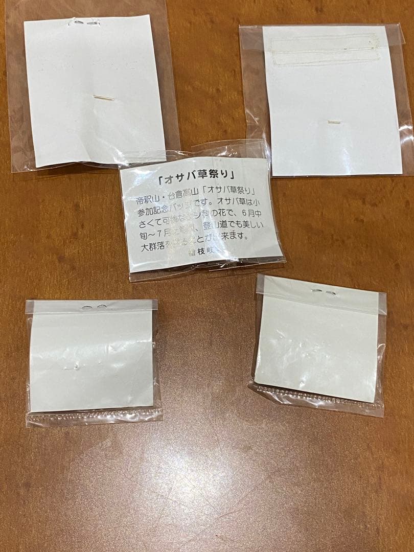 未開封　登山ピンバッジ 5点セット+ チーバくんピンバッジ一点おまけ