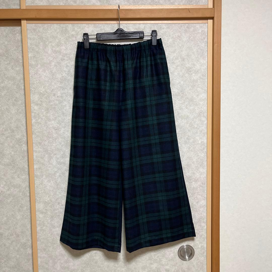 【美品】トリココムデギャルソン　ブラックウォッチパンツ