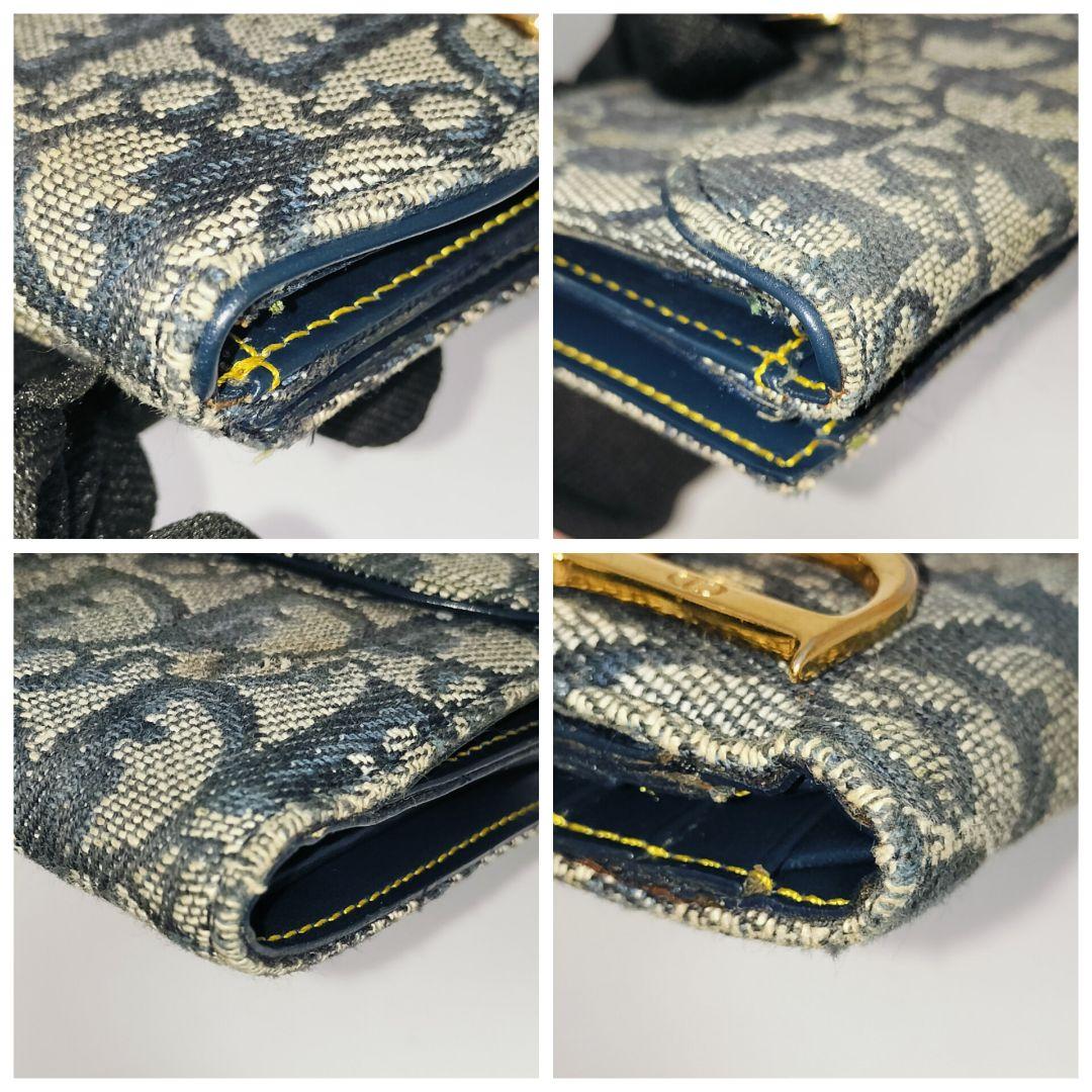 Dior トロッター サドルウォレット コンパクト キャンバス ダブルホック