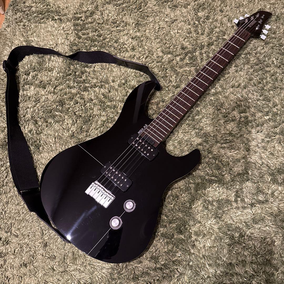 RGX A2 ブラックエレキギター ストラップ付き