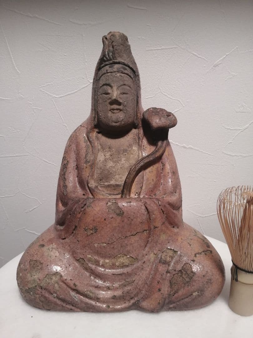 骨董品 古陶 聖観音菩薩 座像