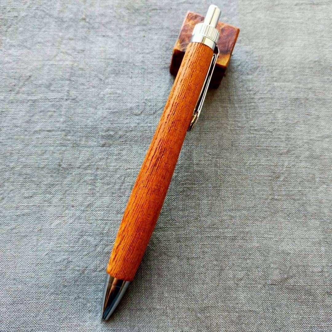 伊勢神宮　欅　ハンドメイド　木軸ボールペン　G2　天然木　シルバー