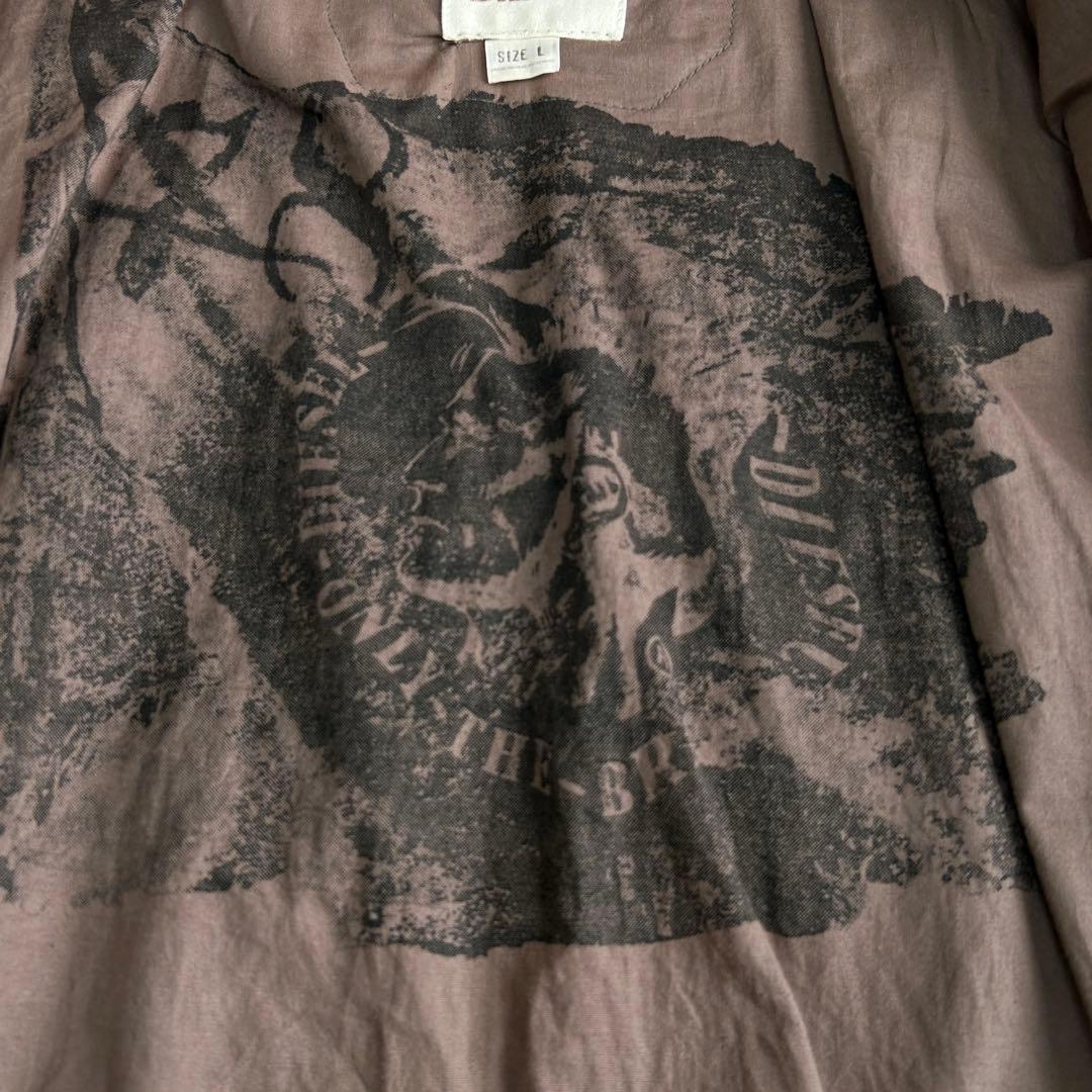 ま*l様 ディーゼル 羊革レザー シングルライダース ジャケット L レーシング