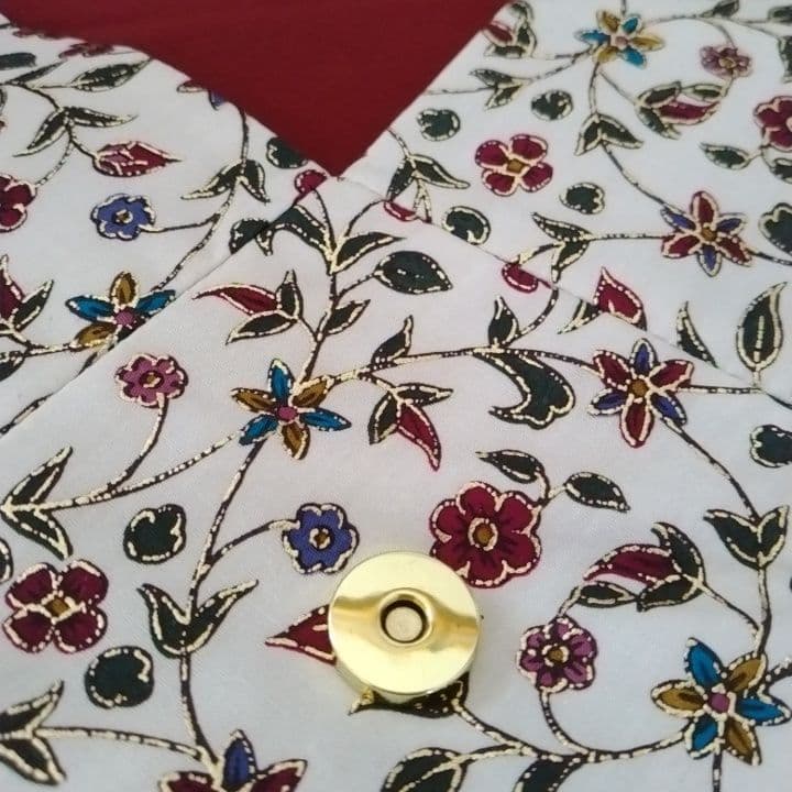 笹蔓手金更紗　数寄屋袋　京都　鈴木時代裂研究所　謹製　新品未使用品