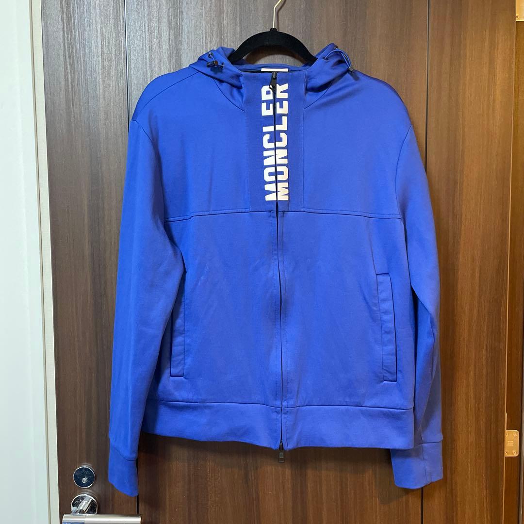 モンクレール　ジップアップパーカー　パーカー　XLサイズ　ブルー