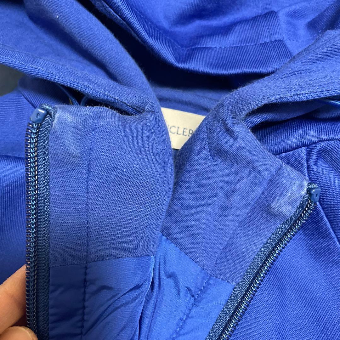 モンクレール　ジップアップパーカー　パーカー　XLサイズ　ブルー