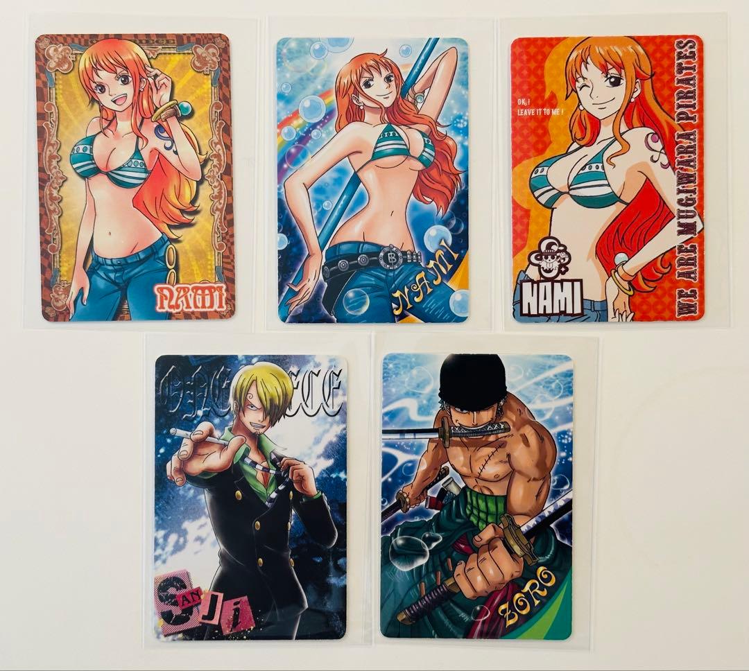 【激レア】ONE PIECE ワンピース ナミ ゾロ サンジ カード 5枚セット