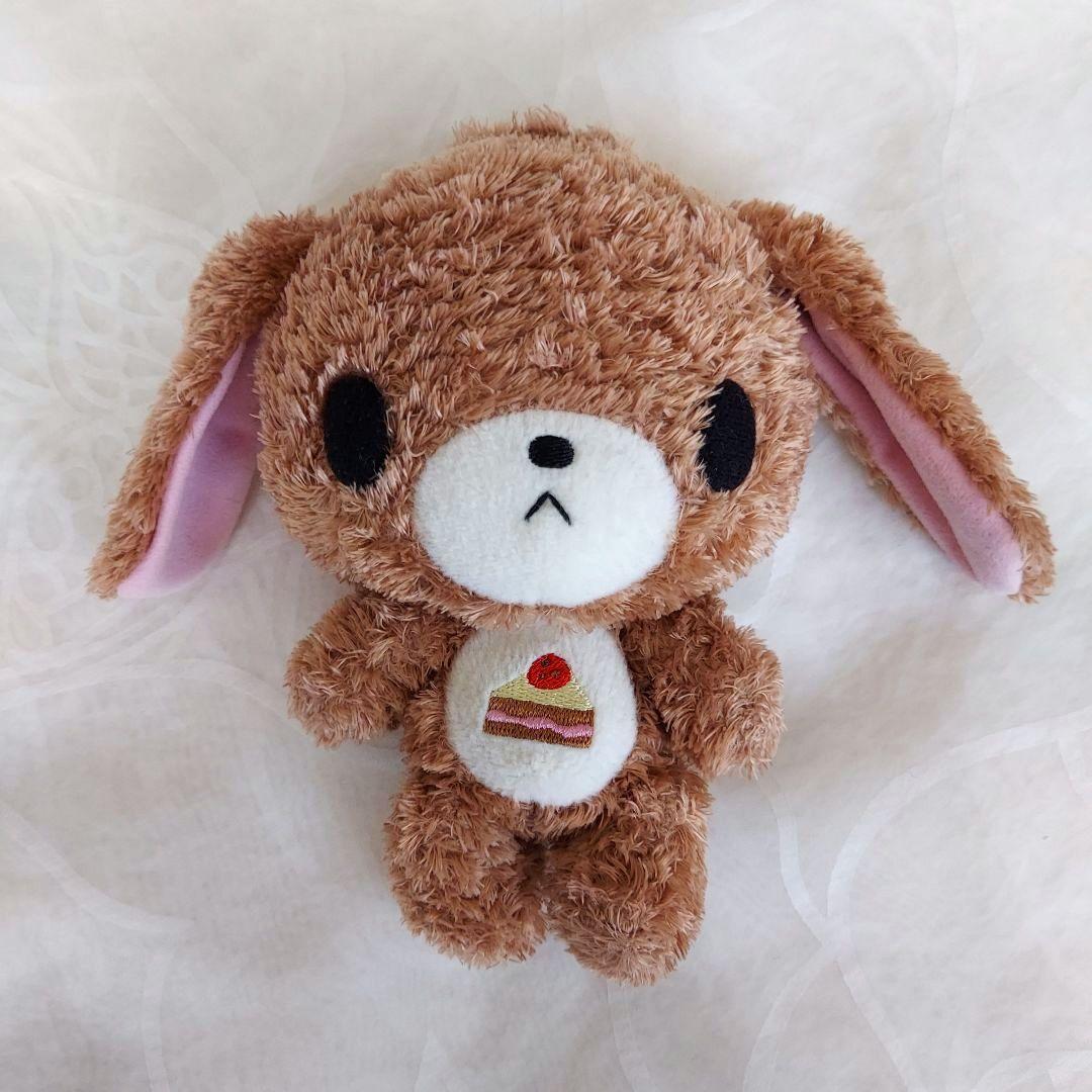 【美品】★シュガーバニーズ くろうさぬいぐるみ ケーキ刺繍 当時物 おまけ付き★