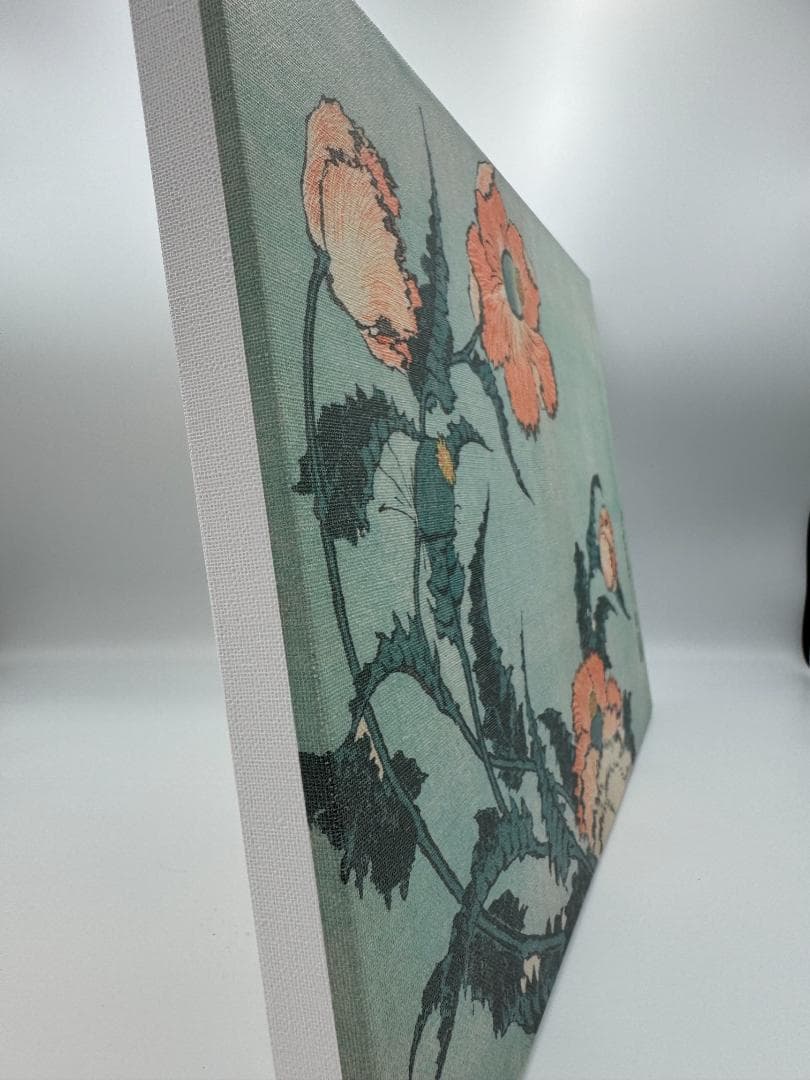 木製パネル アート 葛飾北斎 大判錦絵 芥子(けし)