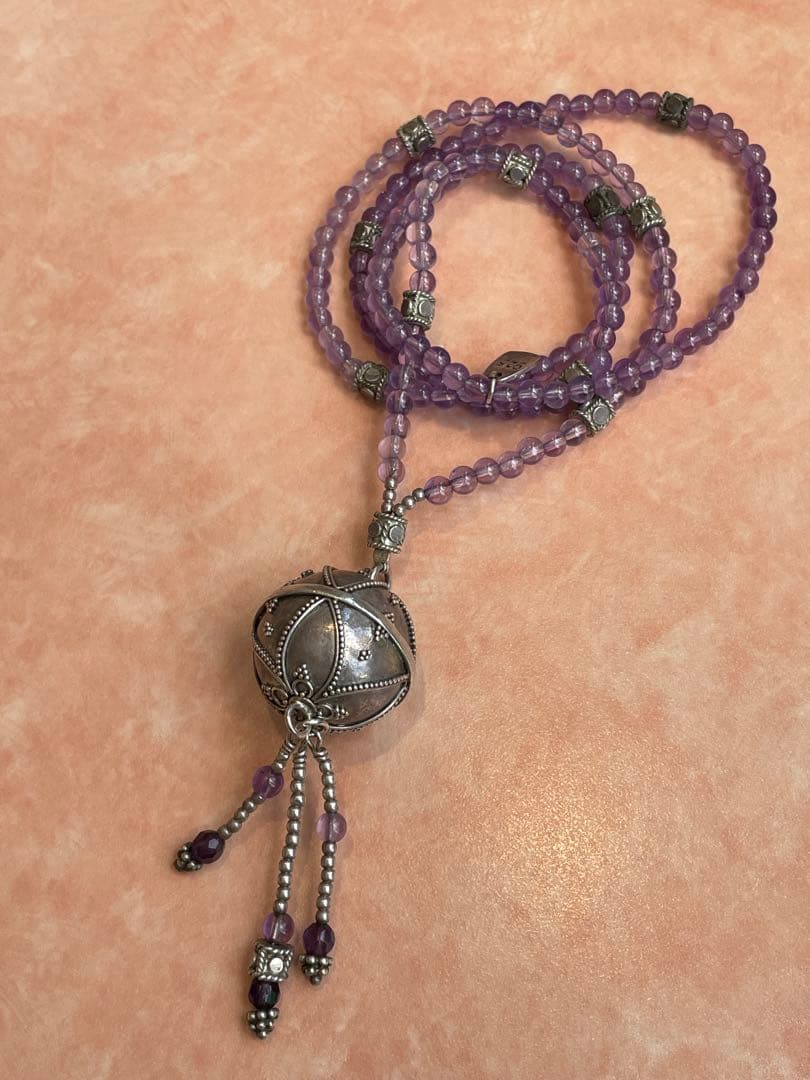 シルバー　アメジスト　ネックレス