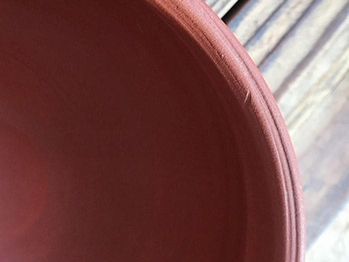 渡辺陶三 無名異焼 朱泥 茶碗 古物 中古 18.04.08-3.