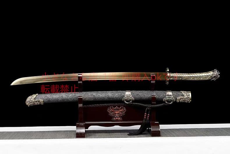 竜頭清刀-金龍雀  古兵器 武具 刀装具 日本刀 模造刀 居合刀
