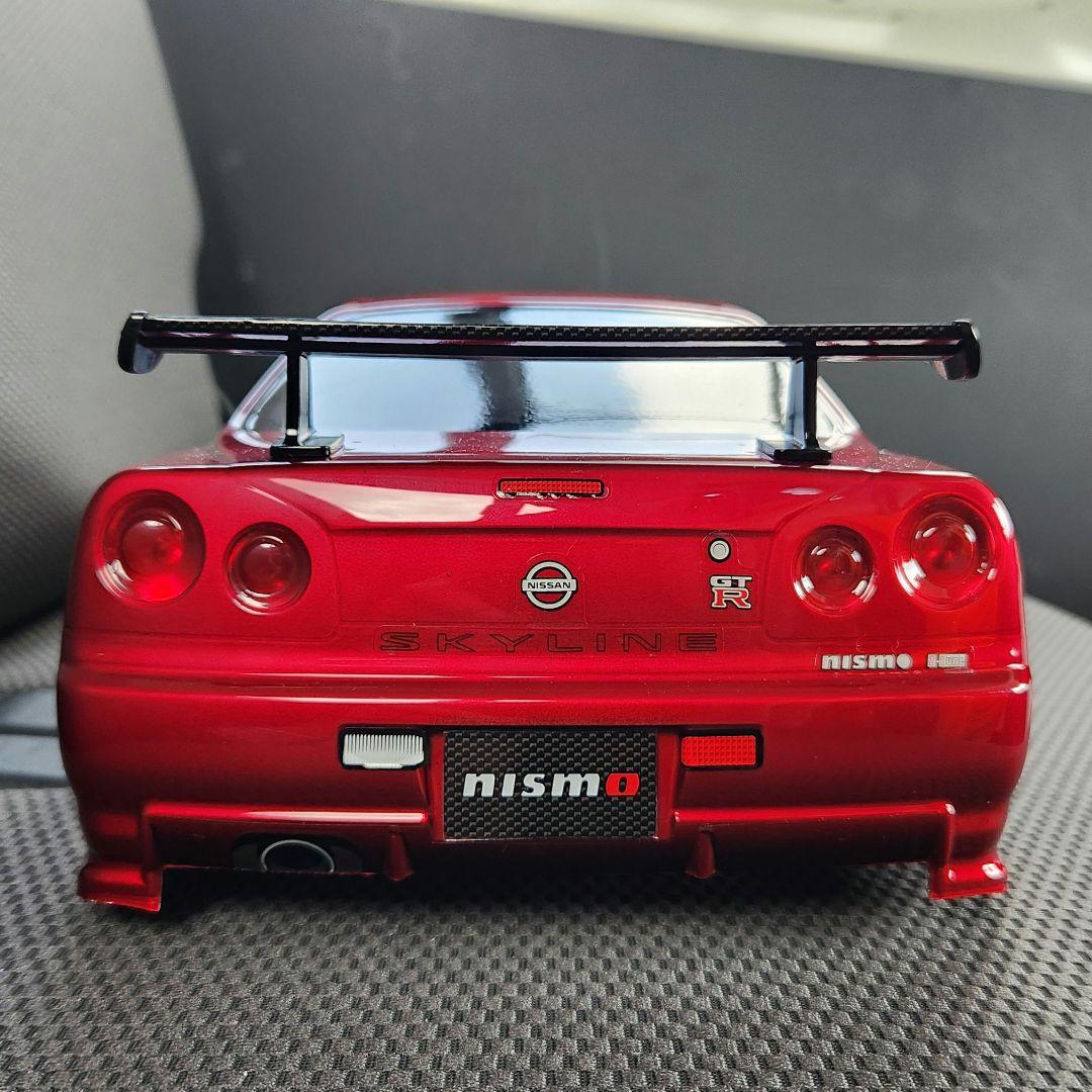 1/10 タミヤ　ニスモ R34 GT-R ボディ　電飾付き　ステッカー残