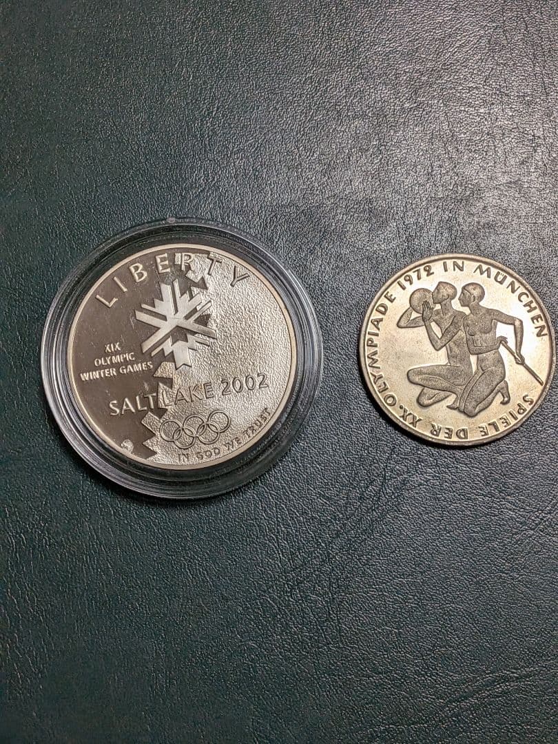 ソルトレイク·ミュンヘンオリンピック銀貨2枚組!!