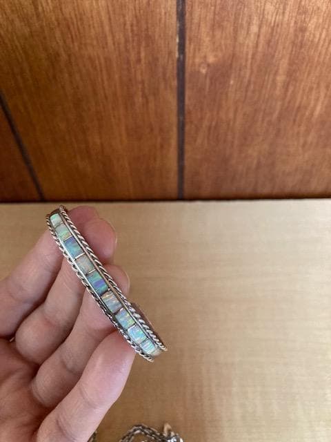 インディアンジュエリー　シルバー　リング　バングル　ネックレス　インレイ