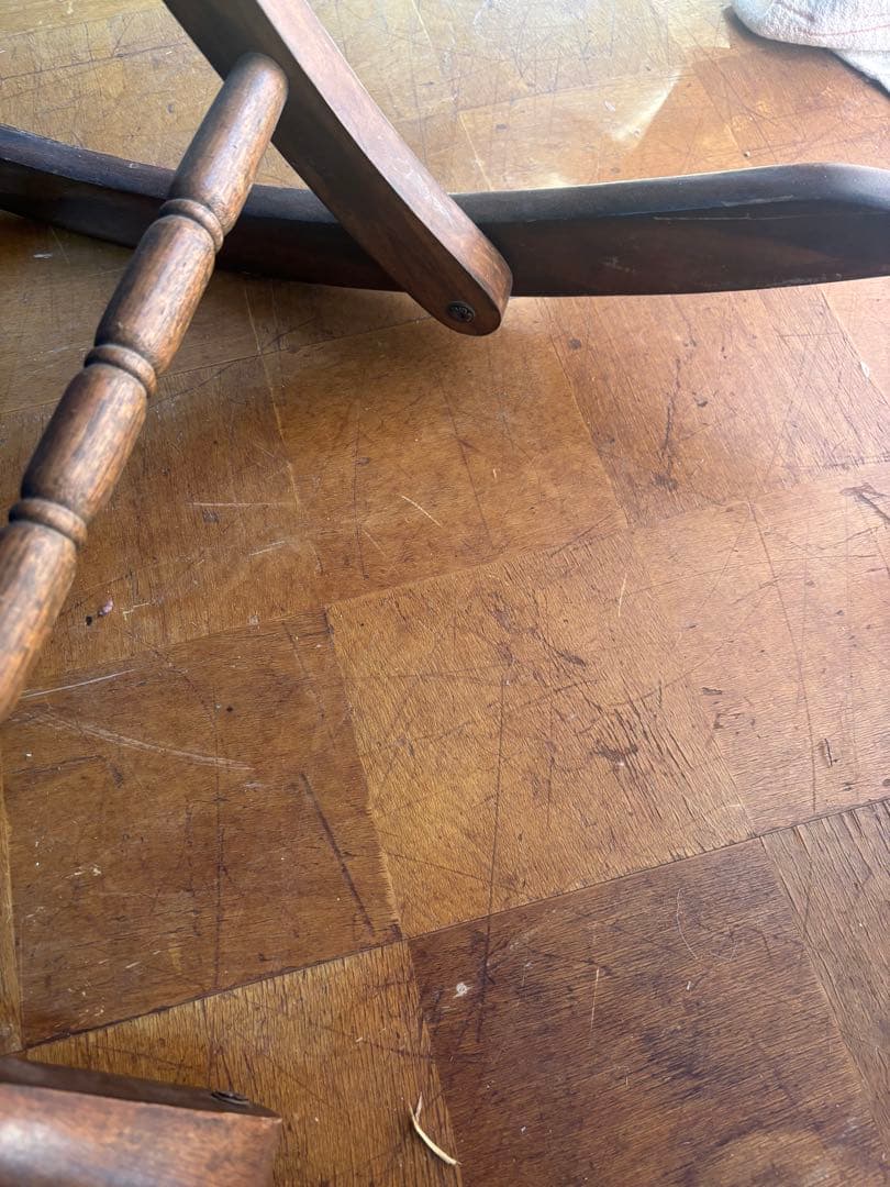 【折りたたみ可能‼️】木製ロッキングチェア ダークブラウン