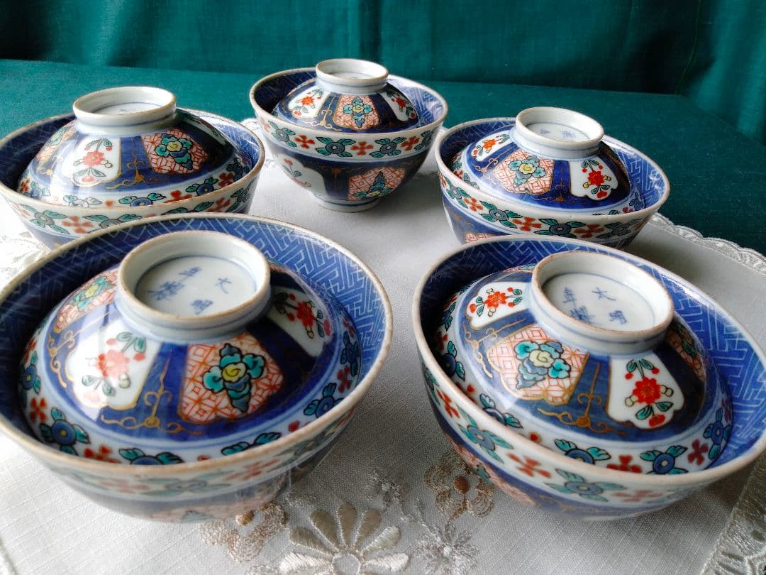 大明年製　蓋付き器　５客セット