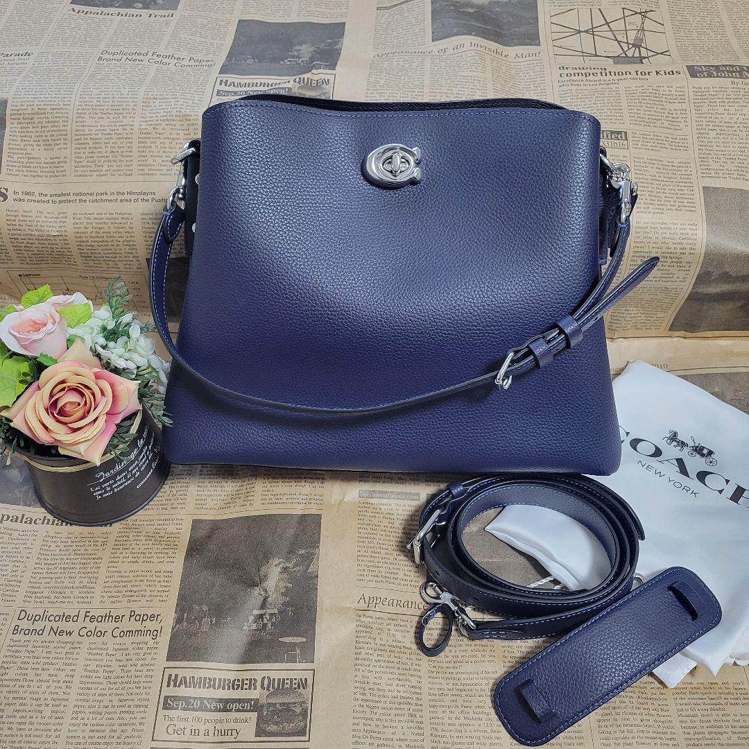 本日まで★最終値下げ【訳あり新品】コーチ★COACH ウィロウ バッグ　ネイビー