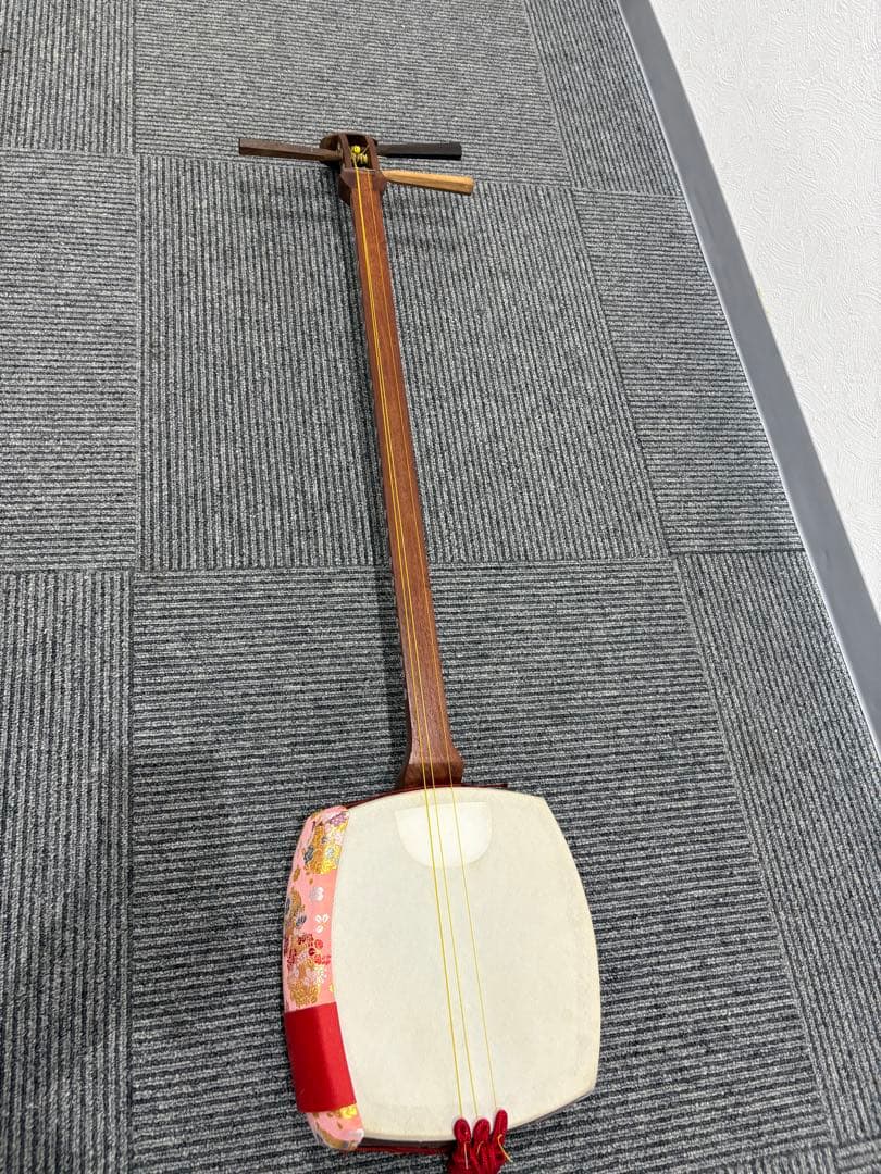 三味線 本体 花柄装飾 3弦 和楽器