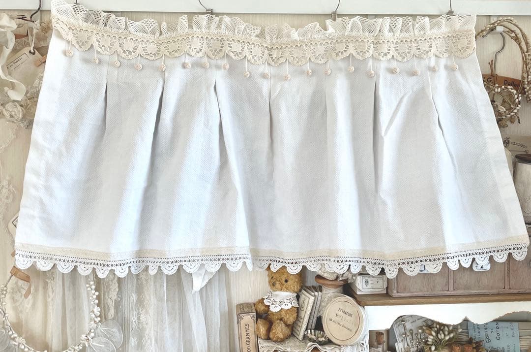 フランスアンティーク　カフェカーテン