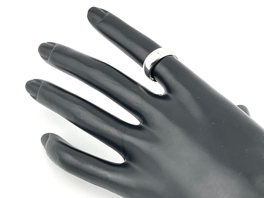 h965 ティファニー　カーブド　ハート　リング　シルバー　925 約8.5号