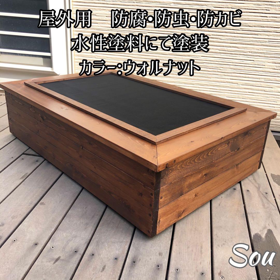 majikata様オーダー品　ビオトープ木枠　トロ舟60用　網枠付き