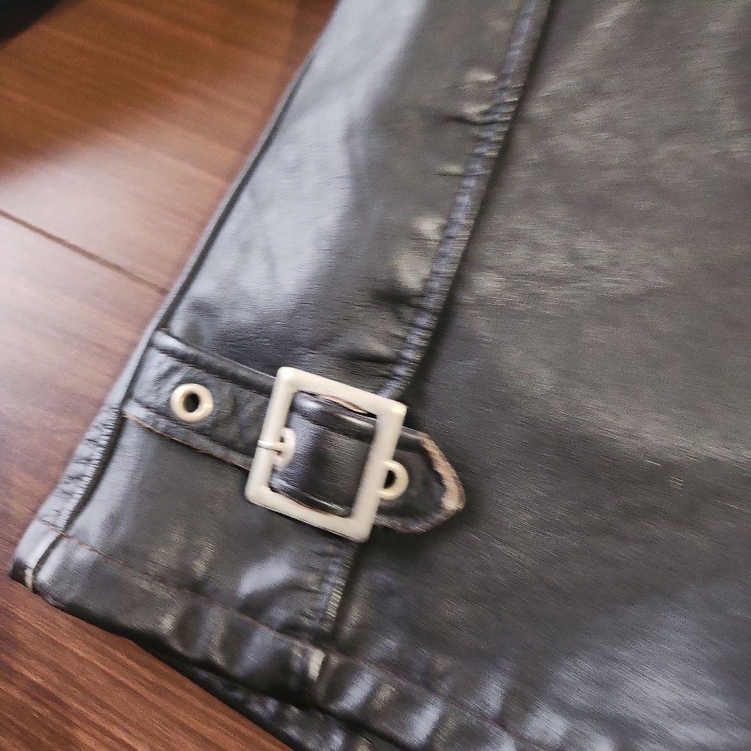 黒 レザー シングルライダースジャケット 38