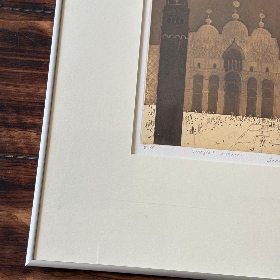 銅版画 Tomono 6/15 額装 サン・マルコ寺院 B