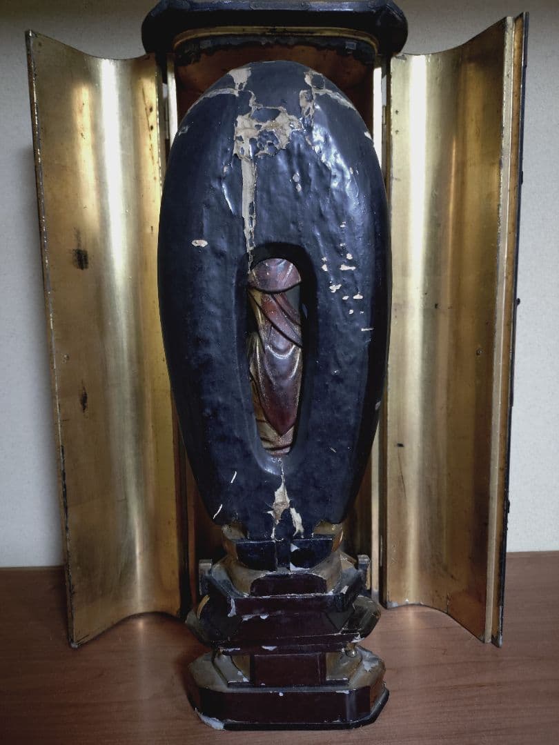 木彫 玉眼 聖観音菩薩立像 仏像 仏教美術