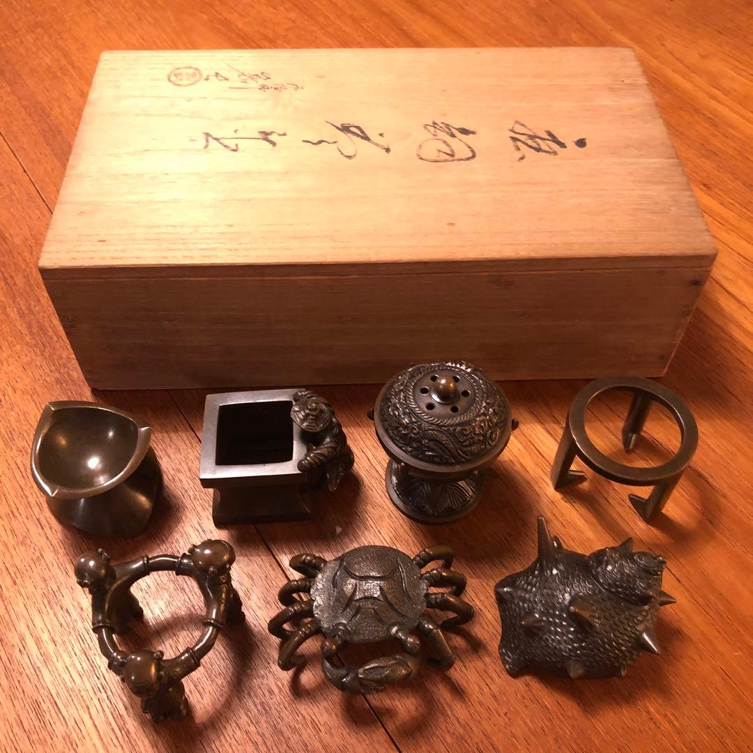 茶道具　蓋置　工芸品　唐銅