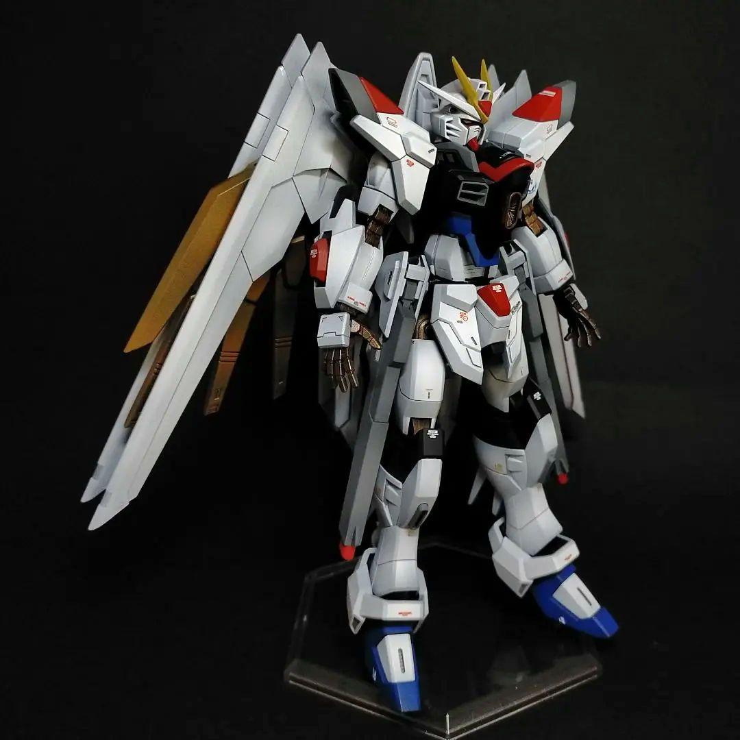 HGCE マイティーストライクフリーダムガンダム 全塗装完成品(胴体延長改修)