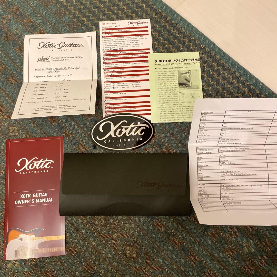 ギター xotic xsc-2 Mercedes Blue Master Grade