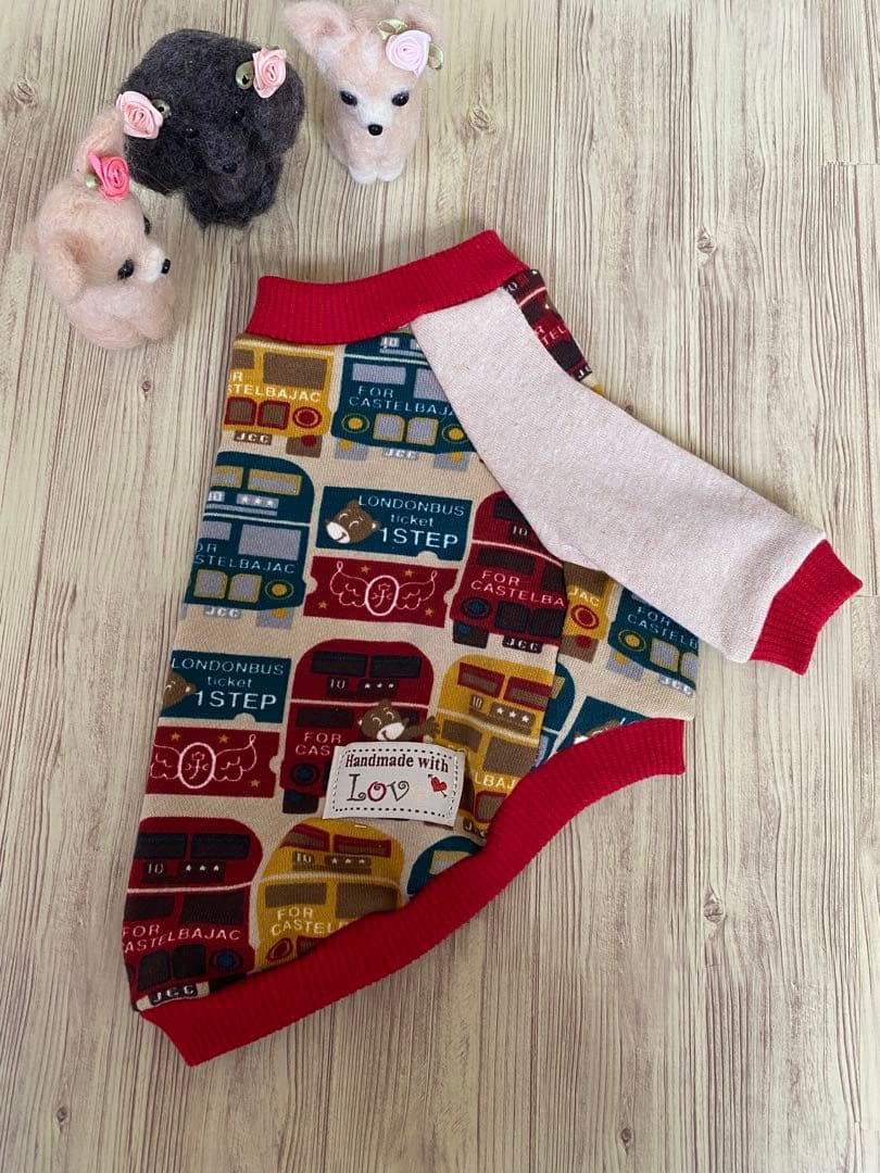 犬服  ラグラン(Ｓ)   ꒡̈⃝Lily꒡̈⃝ハンドメイド  値下げしました