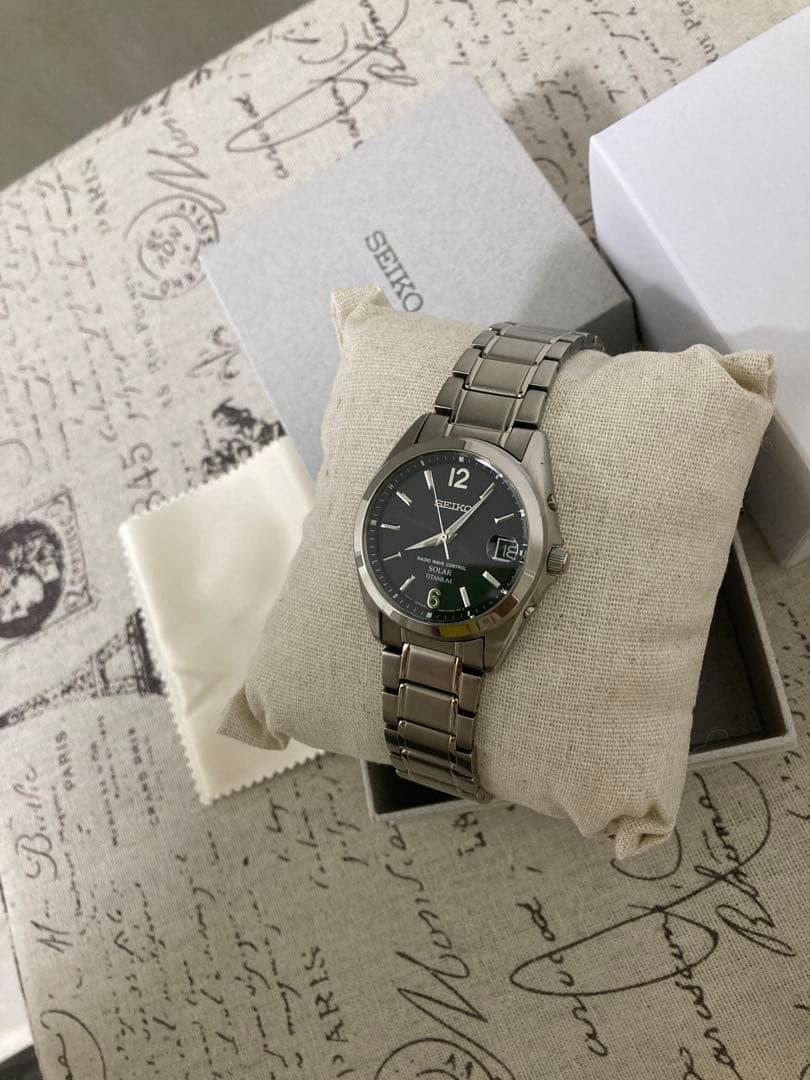 美品！ SEIKO セイコー チタン 電波 メンズ フルコマ sbtm229