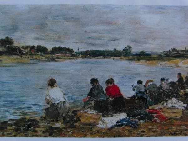 ウジェーヌ・ブーダンLAVEUSES AU BORD DE LA TOUQUES