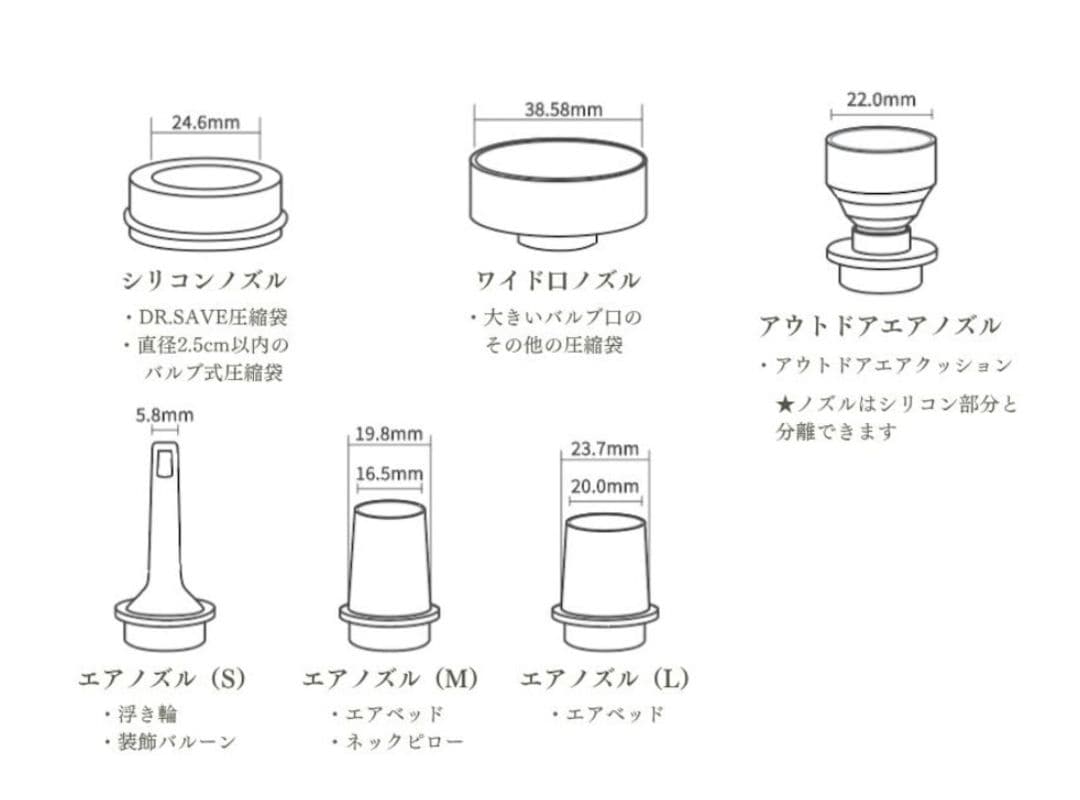 Dr.SAVE 乾電池式圧縮エアポンプ MAGIC 衣類圧縮袋 セット