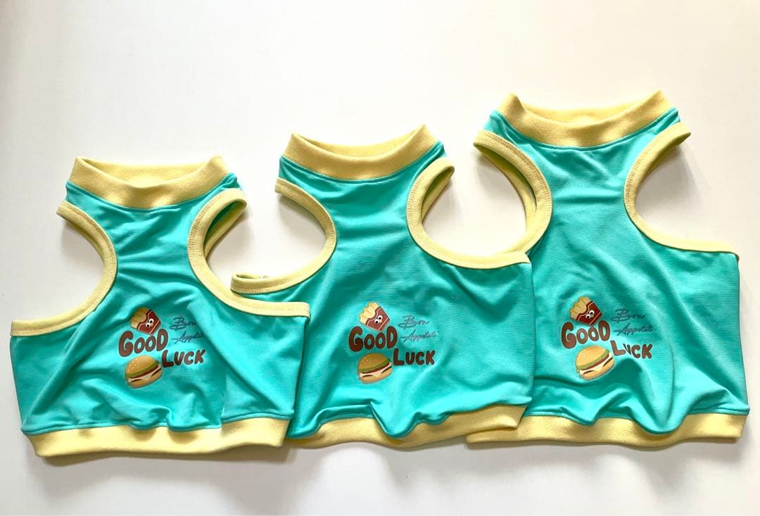 フレブル、パク　　冷感メッシュバックタンク　ハンバーガー　あや