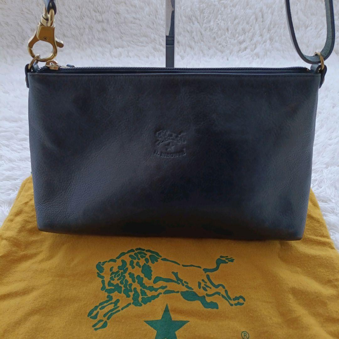 ✨️美品✨️イルビゾンテ　ショルダーバッグ　ハンドバッグ　2way　ネイビー
