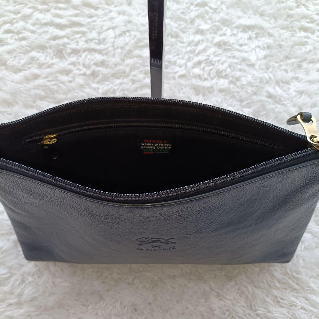 ✨️美品✨️イルビゾンテ　ショルダーバッグ　ハンドバッグ　2way　ネイビー