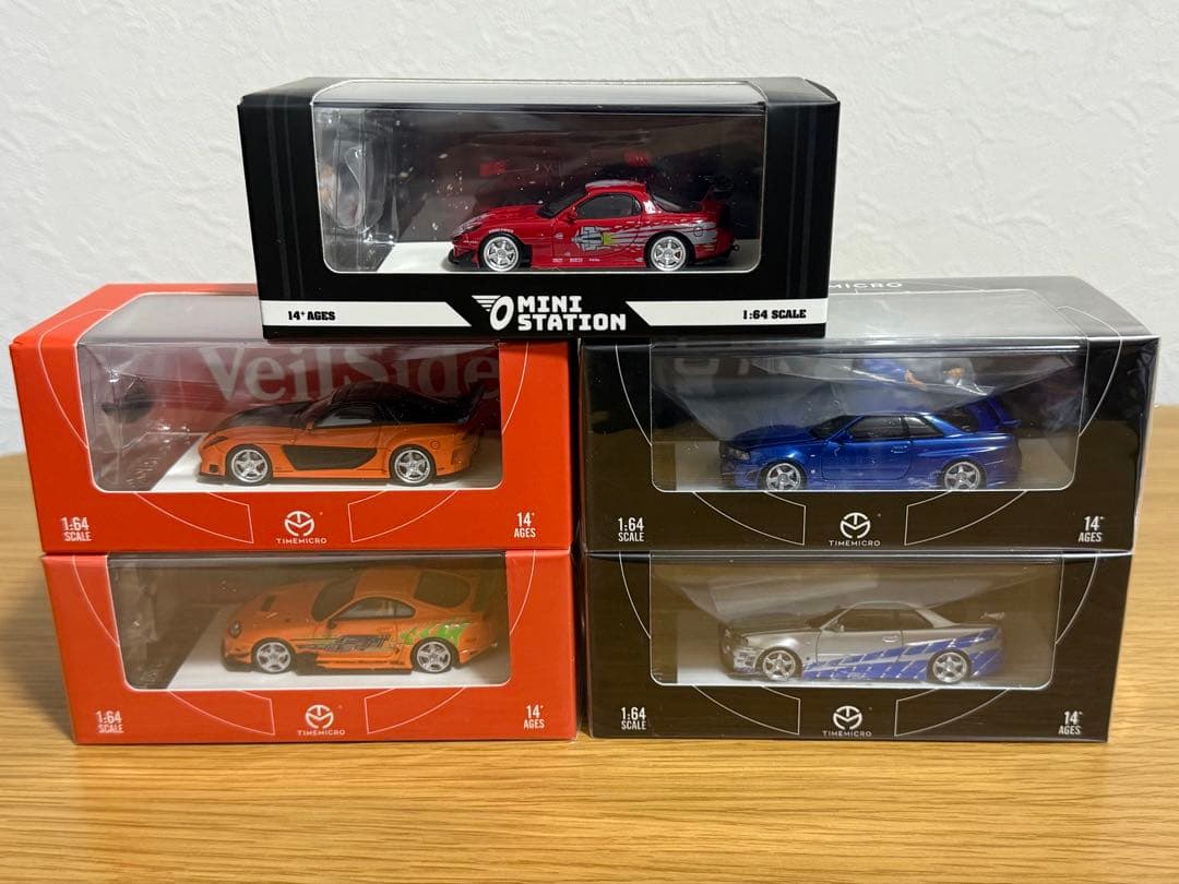 GTR スープラ RX-7 VeilSide 1/64 ミニカー 5台セット