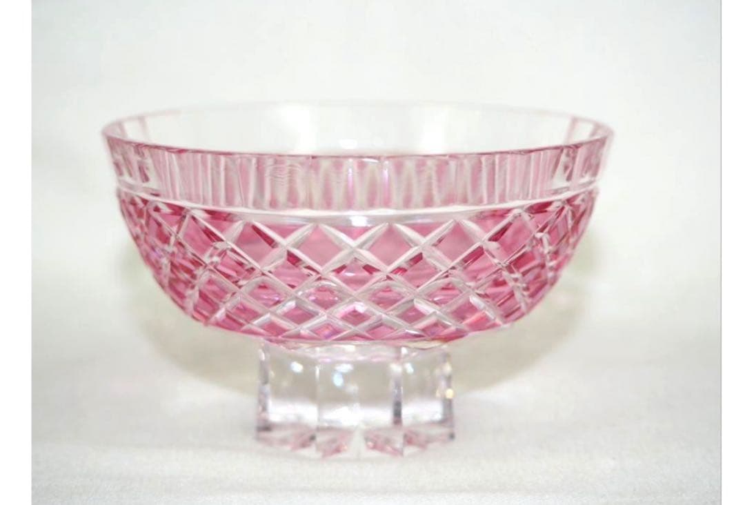 送料無料　薩摩切子　ぐい呑み/盃　作家物　共箱　検/江戸切子薩摩切子