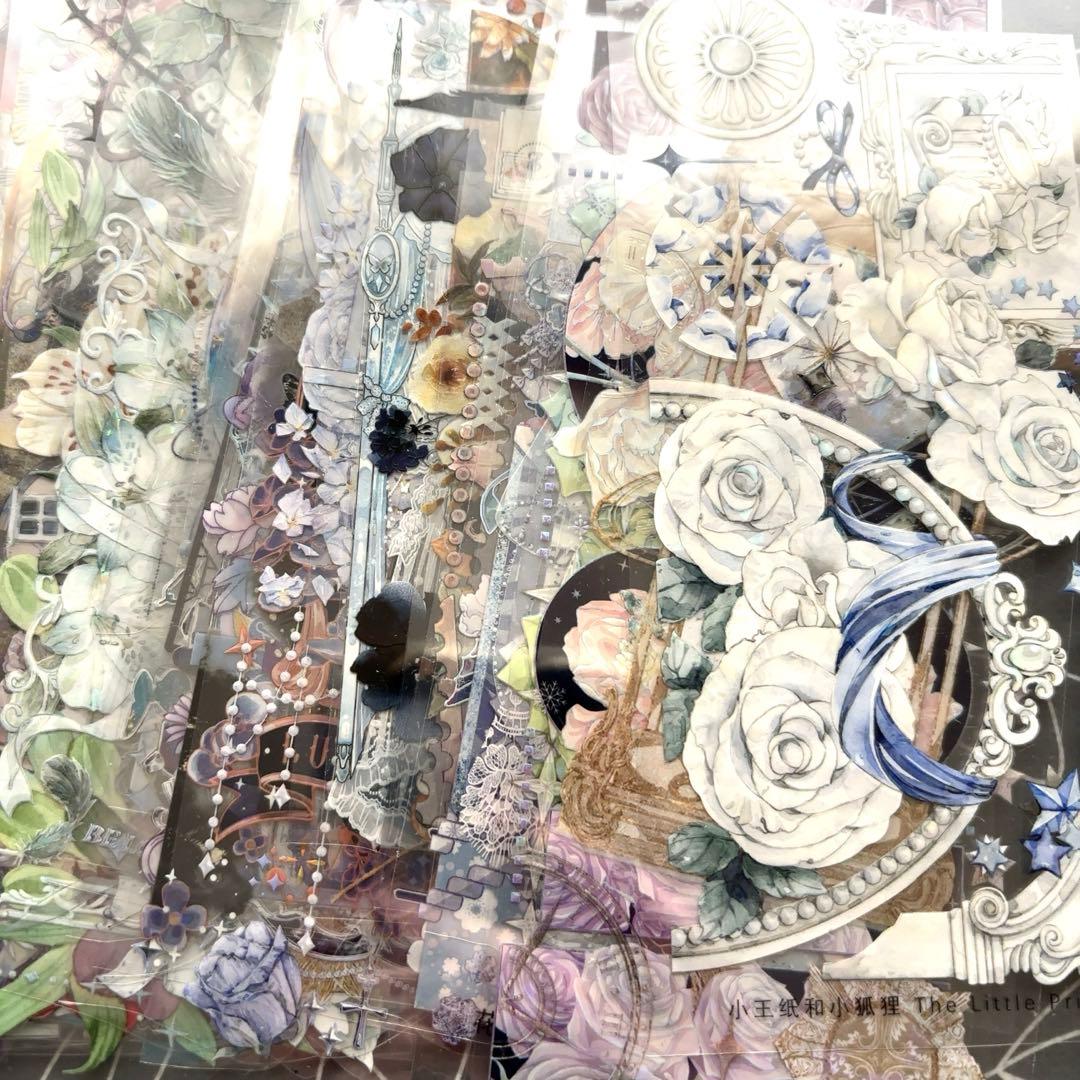 【同梱価格700円】　コラージュ素材　海外マステ　装飾テープ　55種　PET⑥