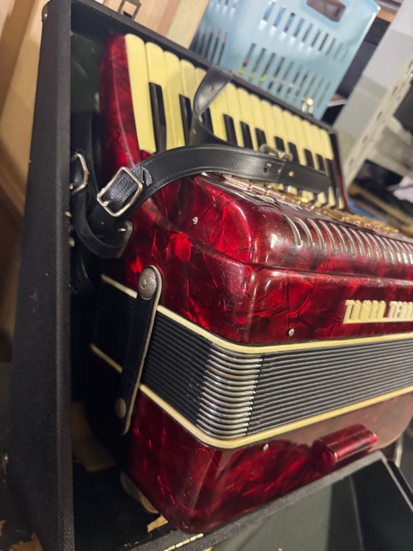 TOMBO TENOR アコーディオン 赤 27キー