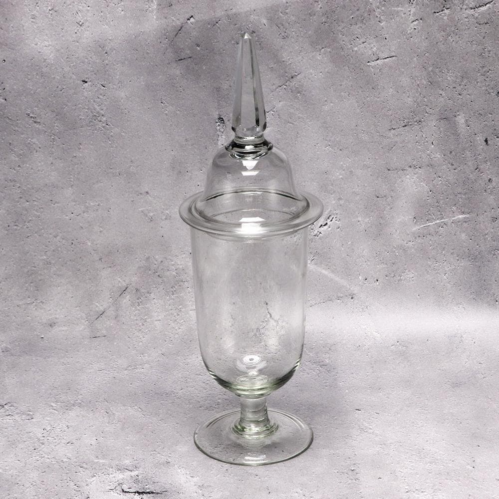 092C 剣先瓶 標本瓶 ガラスポット ウラン 古道具 アンティーク 高さ33㎝