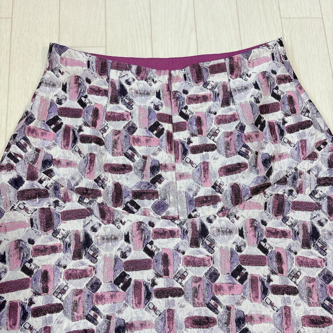 美品 ANAYI アナイ オードトワレジャガード後ろ切り替えスカート 36