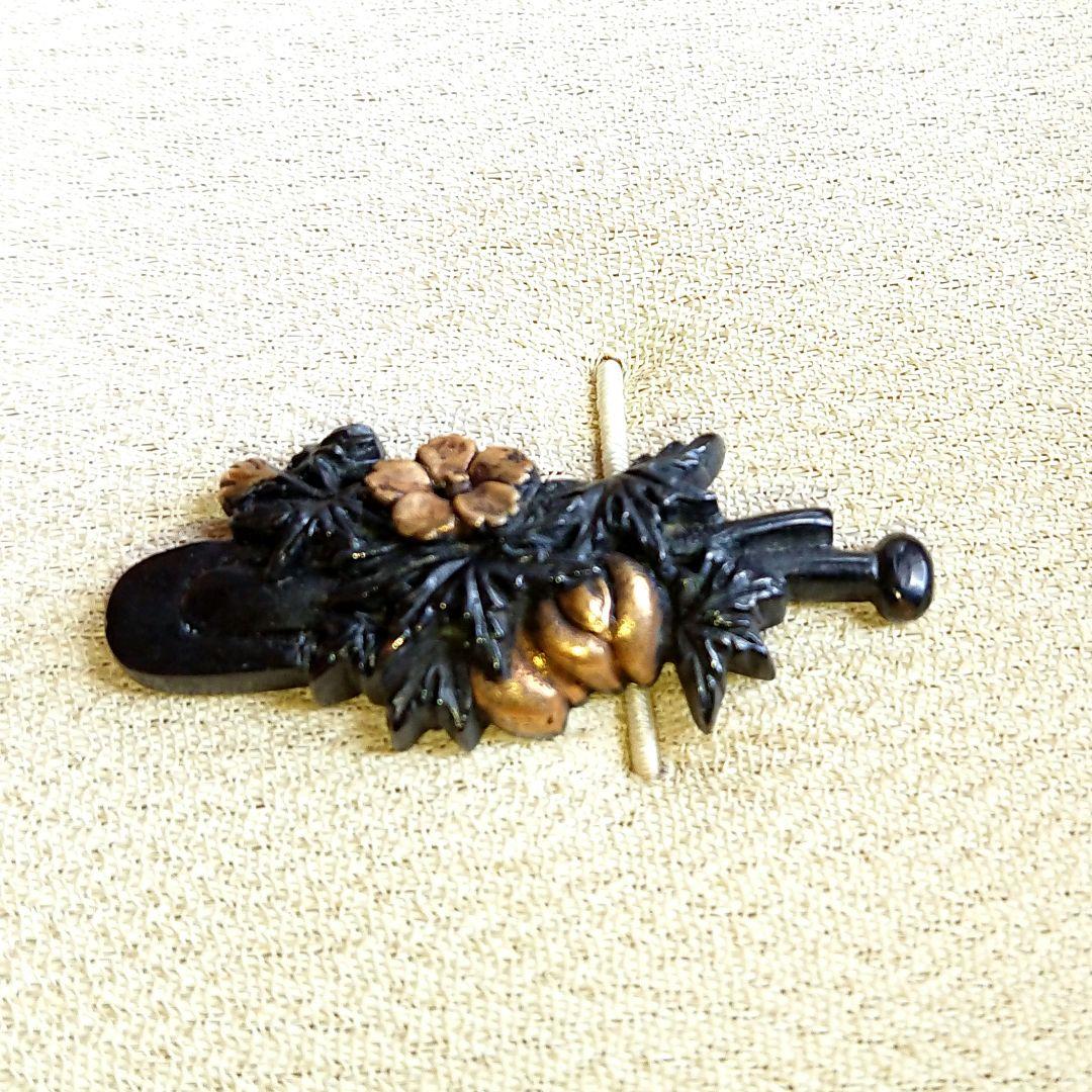 江戸時代後期 目貫 精密細工 江戸期 刀装具 武具 草花