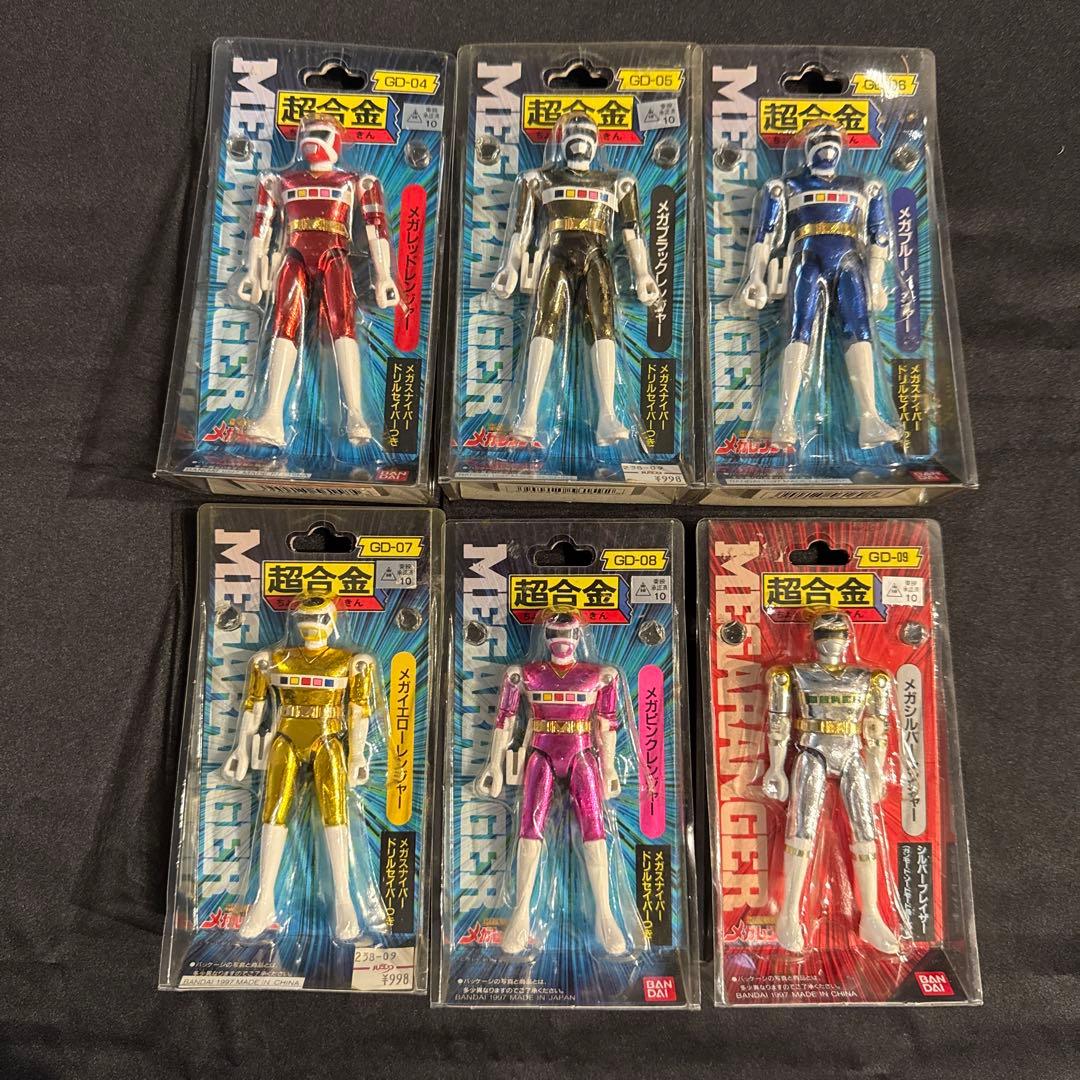 電磁戦隊メガレンジャー　超合金　フィギュア　6体セット